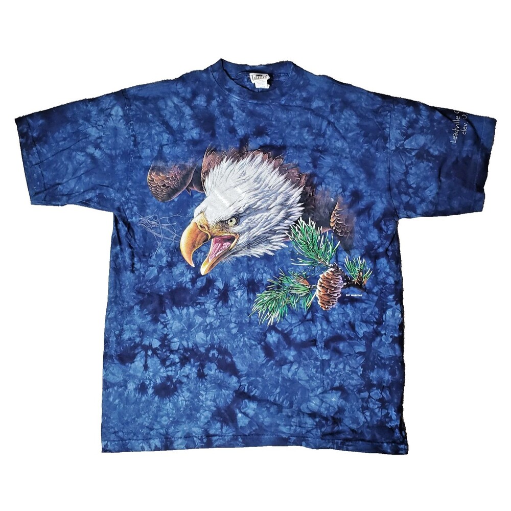 VTG Habitat Leadville Colorado Bold Eagle Graphic Cotton T-Shirt Size Large